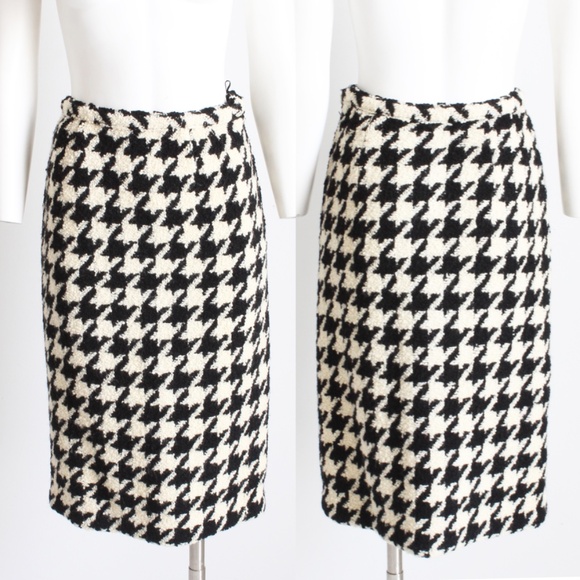 Bonnie Cashin Jacket and Skirt Set Houndstooth Boucle Fringe 2pc Suit Shawl Coll - Picture 11 of 11